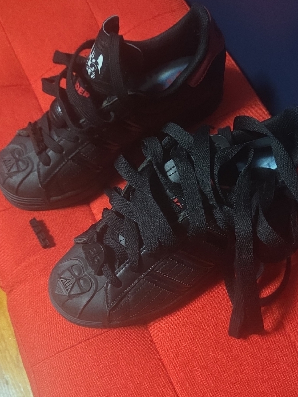 adidas Kids Black Lace-Up Skull Detail Sneakers
